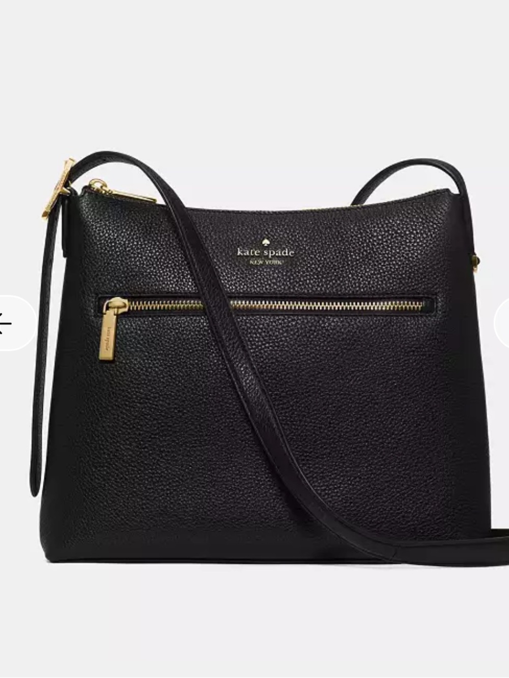 kate spade New York Black Pebbled Leather Crossbody Bag